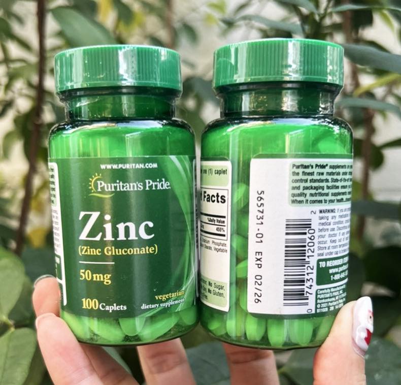 Puritan's Pride Zinc (Zinc Gluconate) 50 mg. 100tablets
