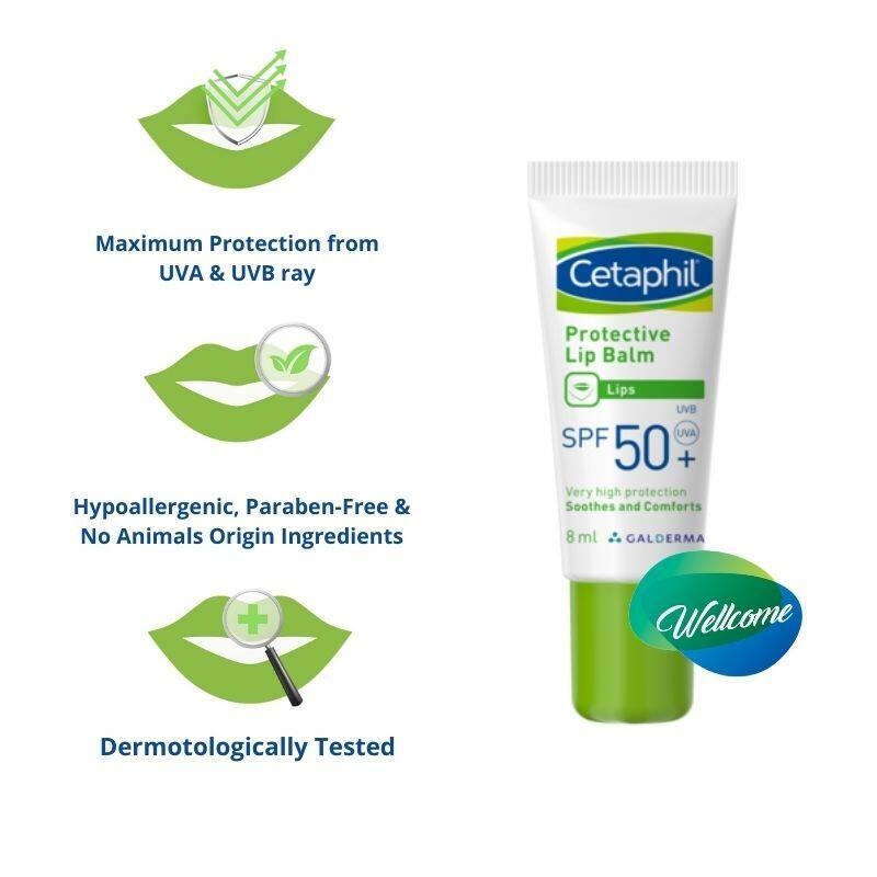 Cetaphil Protective Lip Balm SPF50 – 8ml. (1หลอด)