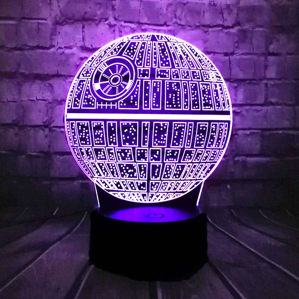 โคมไฟ 3D LED 7 Color (รุ่นรีโมท) Death Star I - Star Wars Lamp