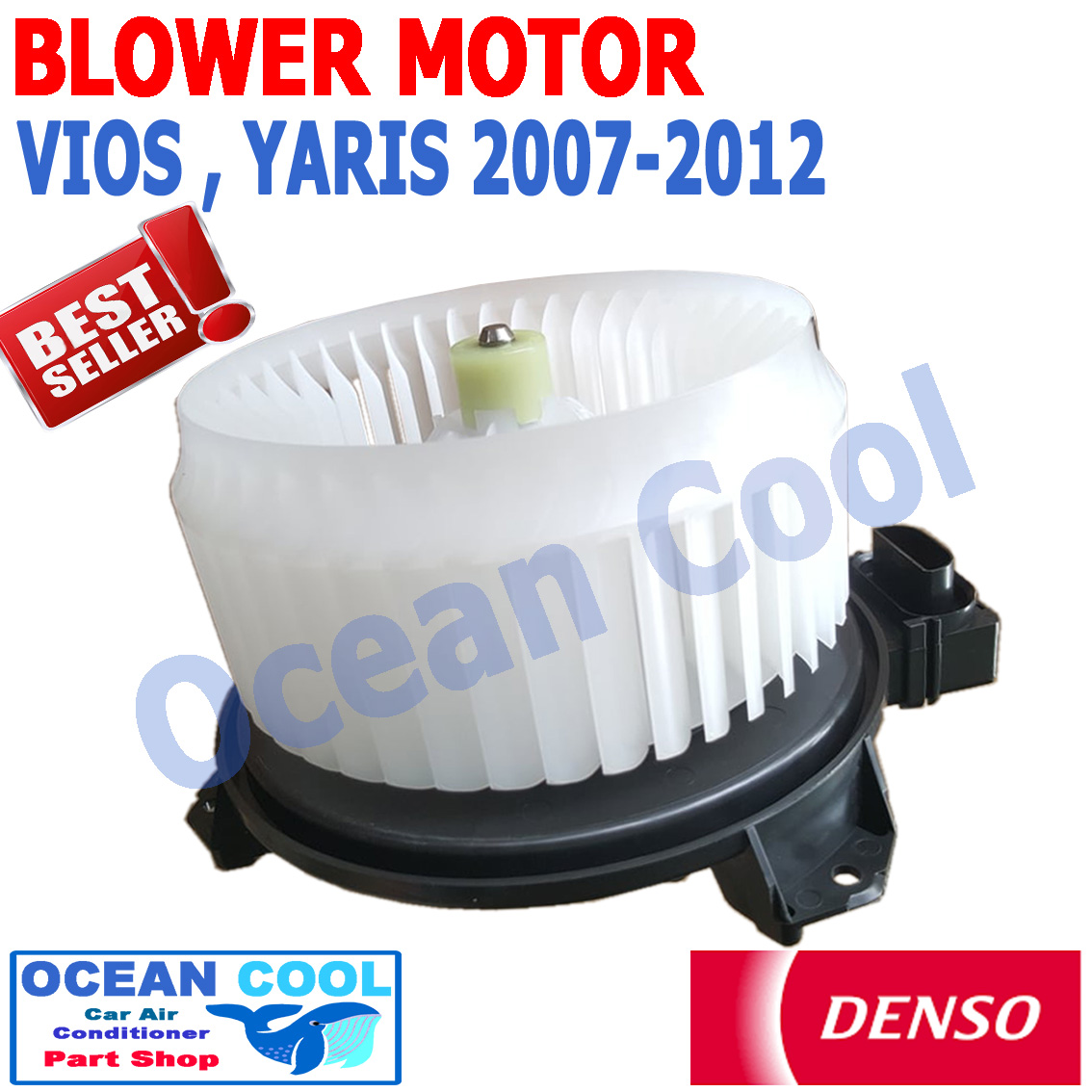 โบลเวอร์ มอเตอร์ วีออส , ยาริส 2007 - 2012 BW0012 DENSO แท้ MA116360-15204D เป่า พัดลม แอร์ พัดลมแอร์ โบเวอร์ คอยล์เย็น Blower Motor TOYOTA VIOS YARIS 2008 2009 2010 2011 อะไหล่ แอร์ รถยนต์