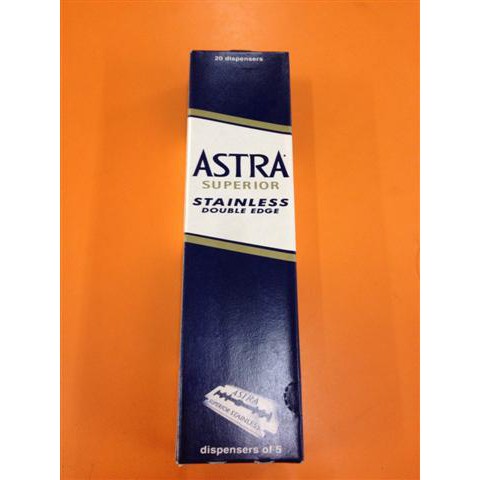 แท้พร้อมส่ง○ Astra Superior Razor Blades ใบมีดแอสตร้า 2คม (1กล่องใหญ่=20กล่องเล็ก)