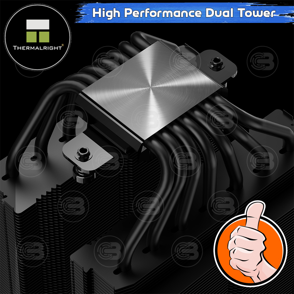 [CoolBlasterThai] Thermalright Royal Pretor 130 Ultra BLACK CPU Heat Sink (AM5/LGA1851 Ready) ประกัน 5 ปี