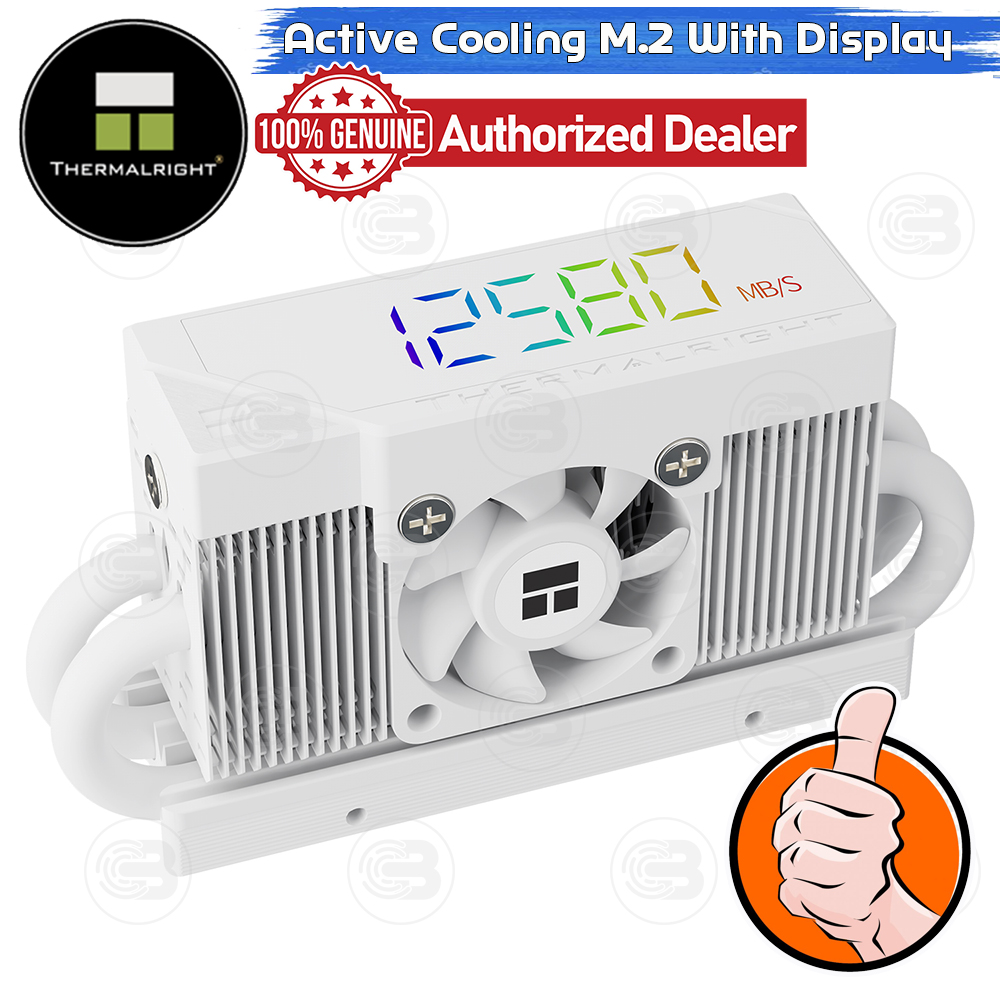 [CoolBlasterThai] Thermalright HR-10 2280 PRO Digital WHITE SSD M.2 COOLING KIT With Heatpipe