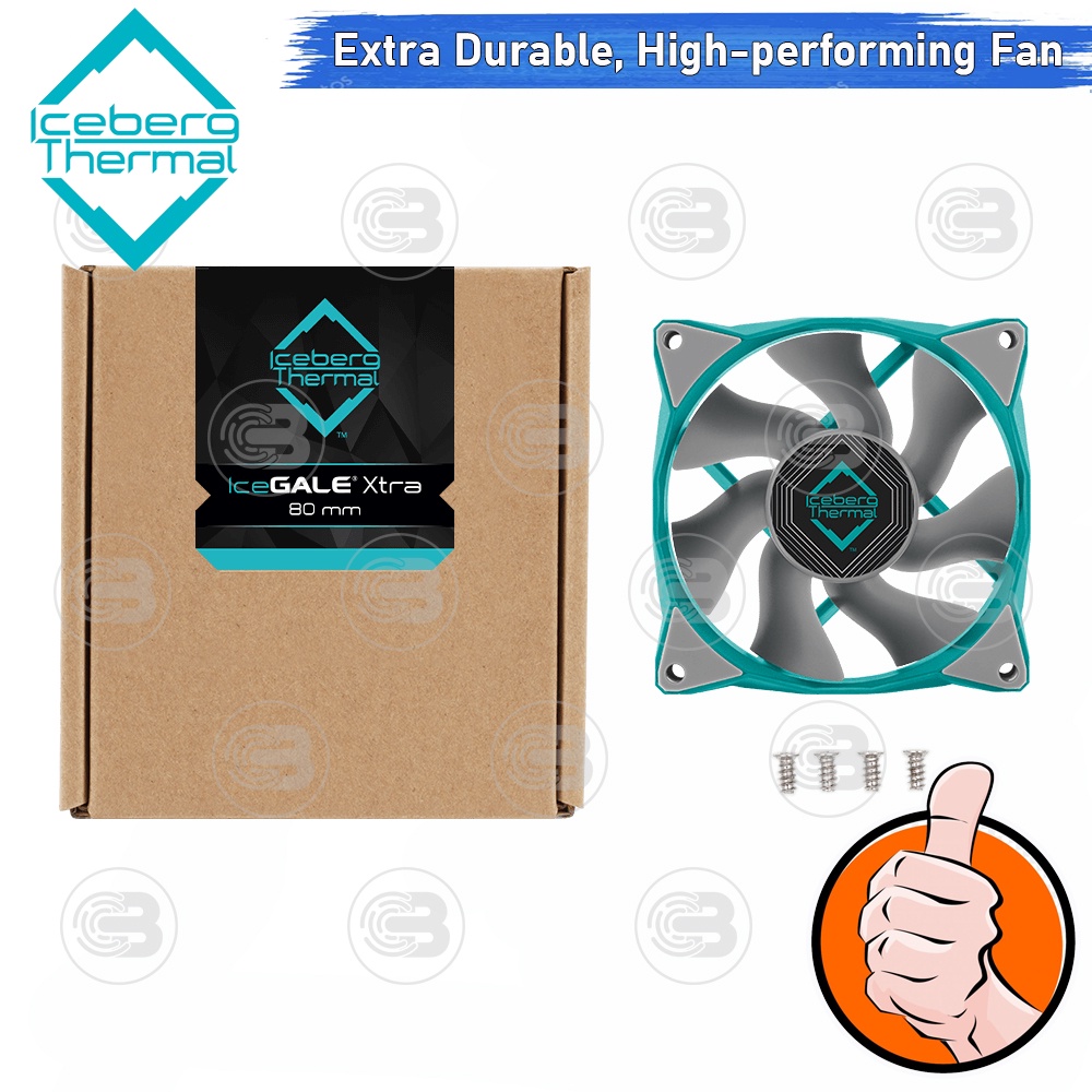 [CoolBlasterThai] Iceberg Thermal IceGALE Xtra 80 Teal Fan Case (size 80 mm.) ประกัน 6 ปี