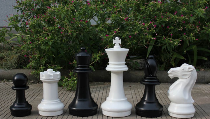 16" Giant Chess Set with Nylon Board ชุดหมากรุกยักษ์16นิ้ว+กระดานผ้าไนลอน