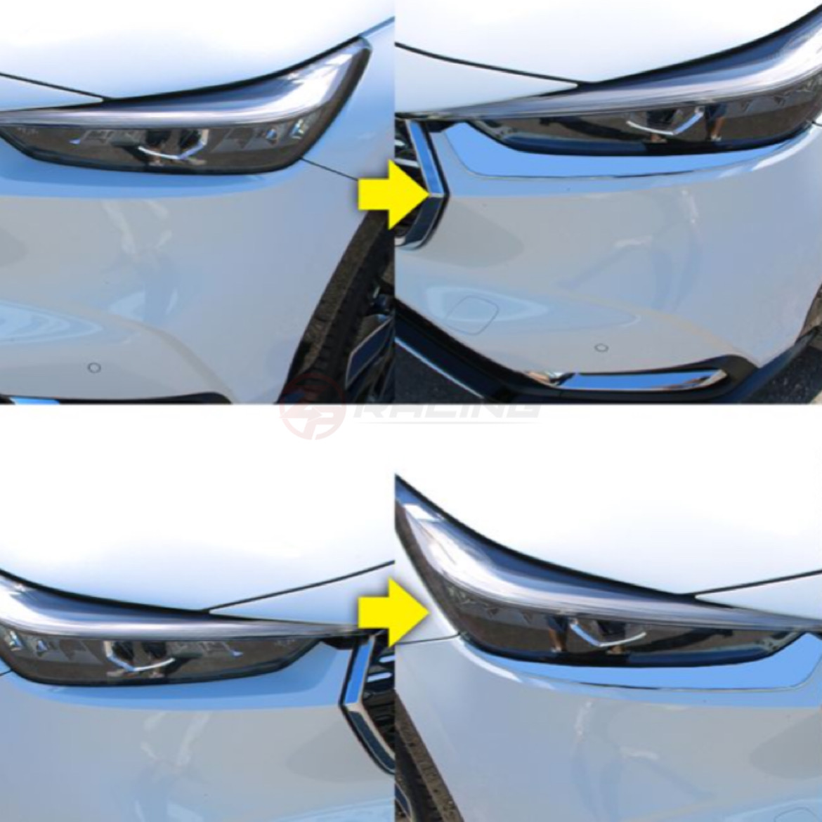 คิ้วตกแต่งไฟหน้า Honda HR-V e:HEV (RV) สีโครเมียม