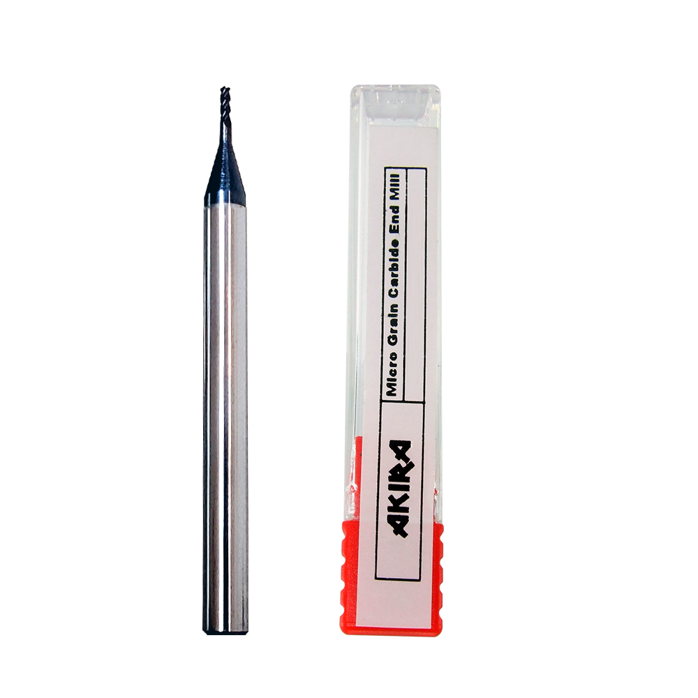 Akira bull nose carbide endmill เอ็นมิลองศา 4 ฟัน ขนาด 2 มม ดอกกัดคาร์ไบด์