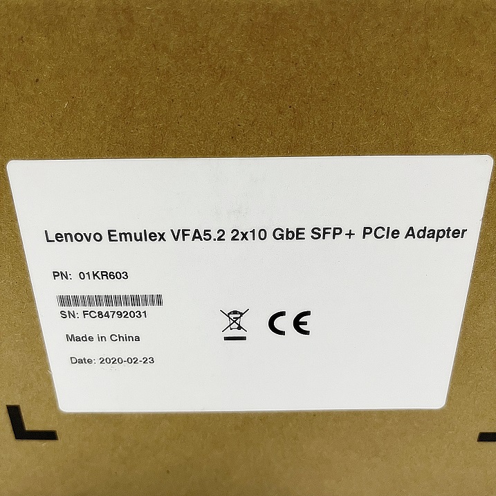 NEW Lenovo 01KR603 [TorCompTH Thailand ขาย จำหน่าย ราคา] Lenovo Emulex VFA5.2 2x10 GbE SFP+ PCIe Adapter