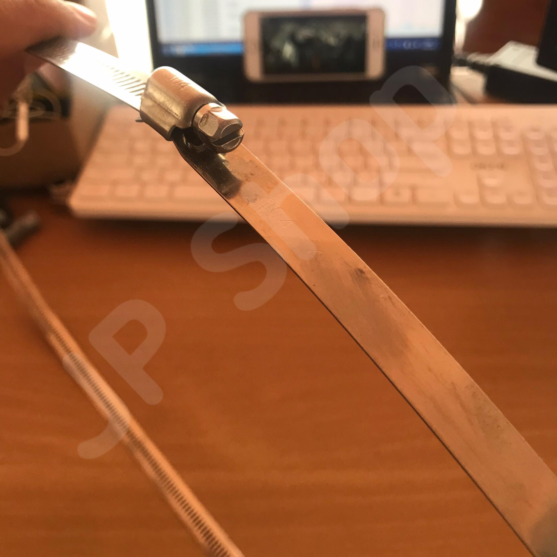 ปลอกรัดเส้นผ่านศูนย์กลาง400 (12 มม.) แคลมป์รัดท่อสแตนเลส 304 #00400