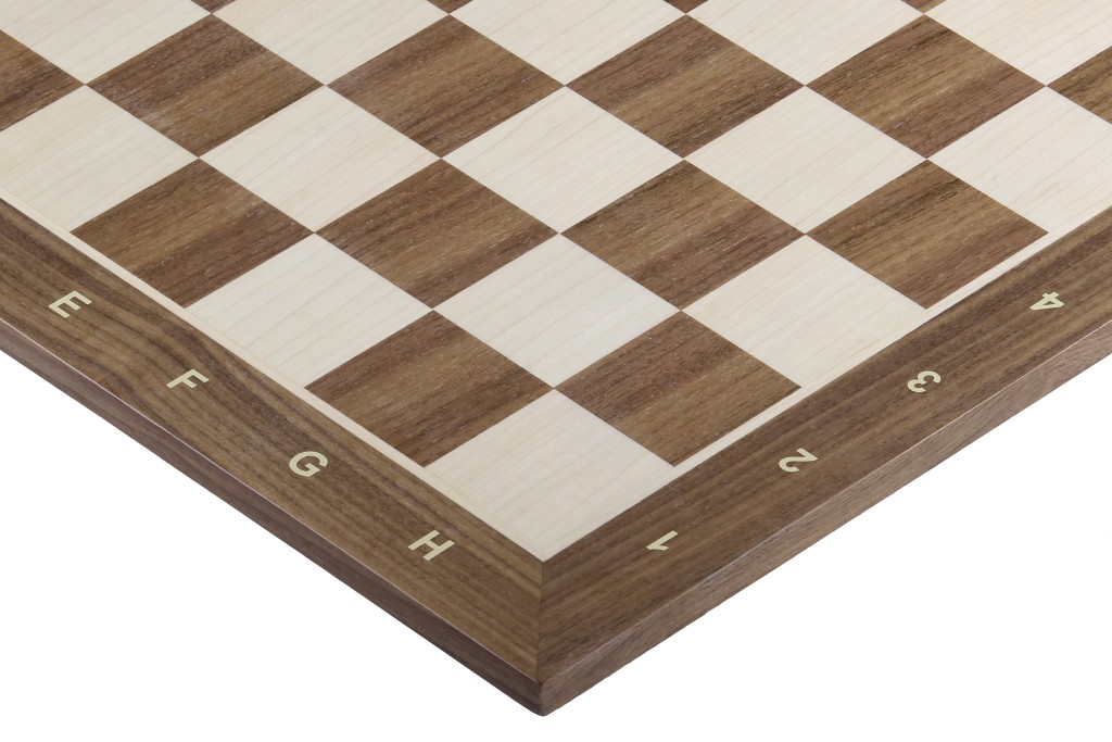 21" Walnut & Maple Wooden Chess Board กระดานหมากรุกสากลไม้Walnut