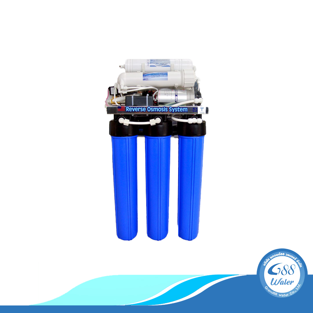 เครื่องกรองน้ำ 5 ขั้นตอน RO 150 GPDx1 (แบบแขวน)&ถังเพชรเชอร์ 40 L
