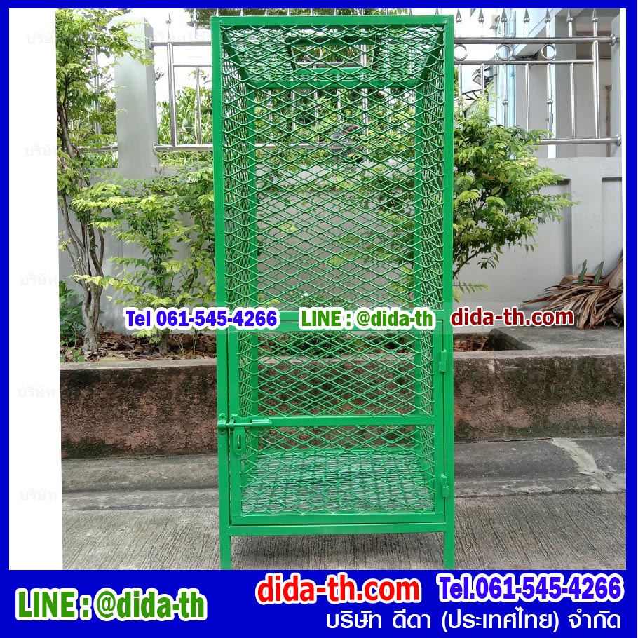 ตะแกรงทิ้งขยะขนาดใหญ่แบบมีประตู