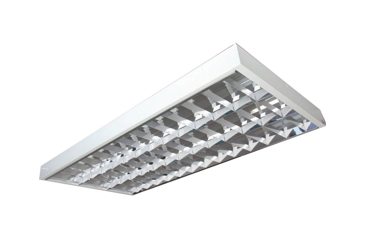 โคมตะแกรงติดลอย 3x18W ขนาด กว้าง 605 x ยาว 625 x สูง 80 mm.
