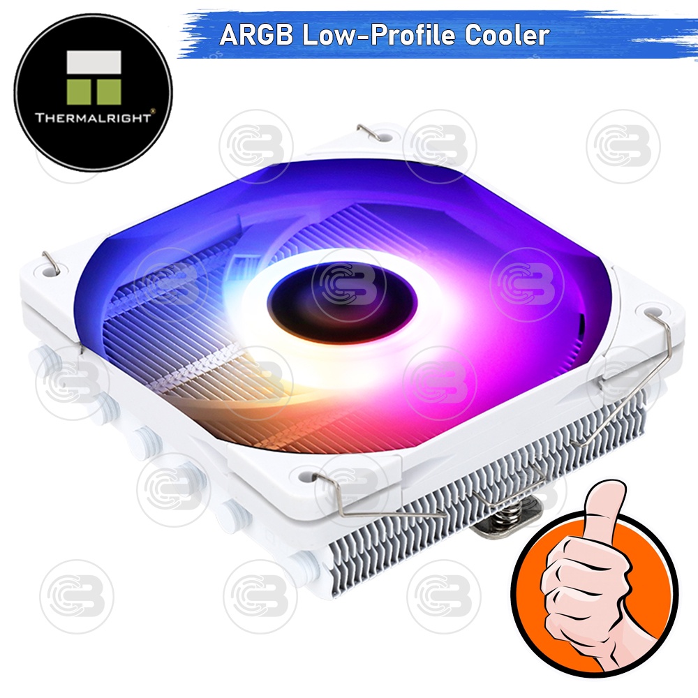 [CoolBlasterThai] Thermalright AXP120-X67 WHITE ARGB Low-Profile CPU Cooler with 6 Heatpipes (AM5/LGA1851 Ready) ประกัน 6 ปี