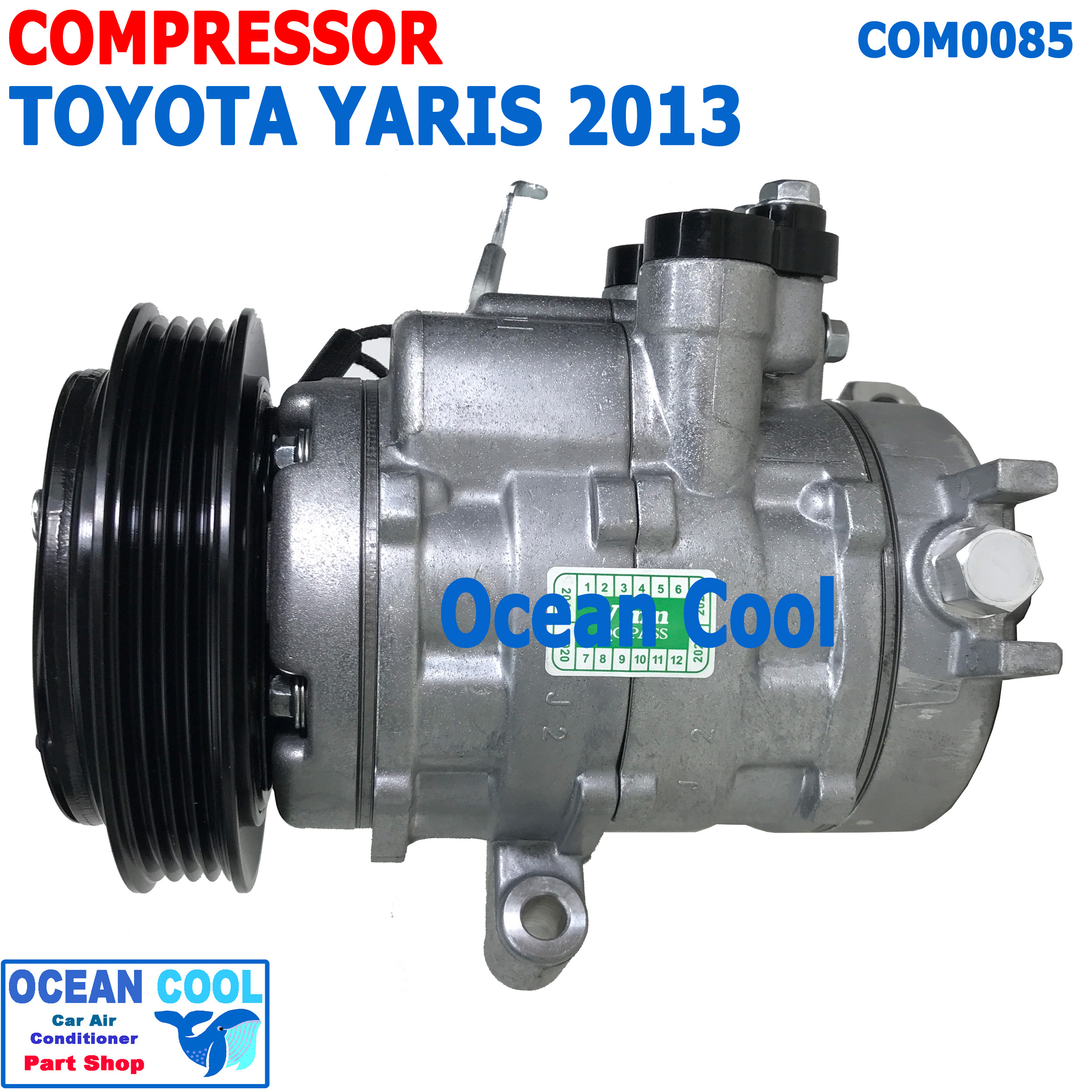 คอมเพลสเซอร์ โตโยต้า ยาริส 2014 - 2020 COM0085 10SE13C Compressor For Toyota Yaris คอมแอร์ คอม คอมเพสเซอร์ อะไหล่แอร์ 2014 2015 2016 2017 2018 2019 2020