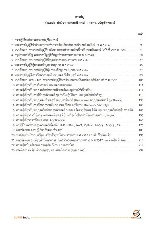 แนวข้อสอบ นักวิชาการคอมพิวเตอร์ กรมตรวจบัญชีสหกรณ์