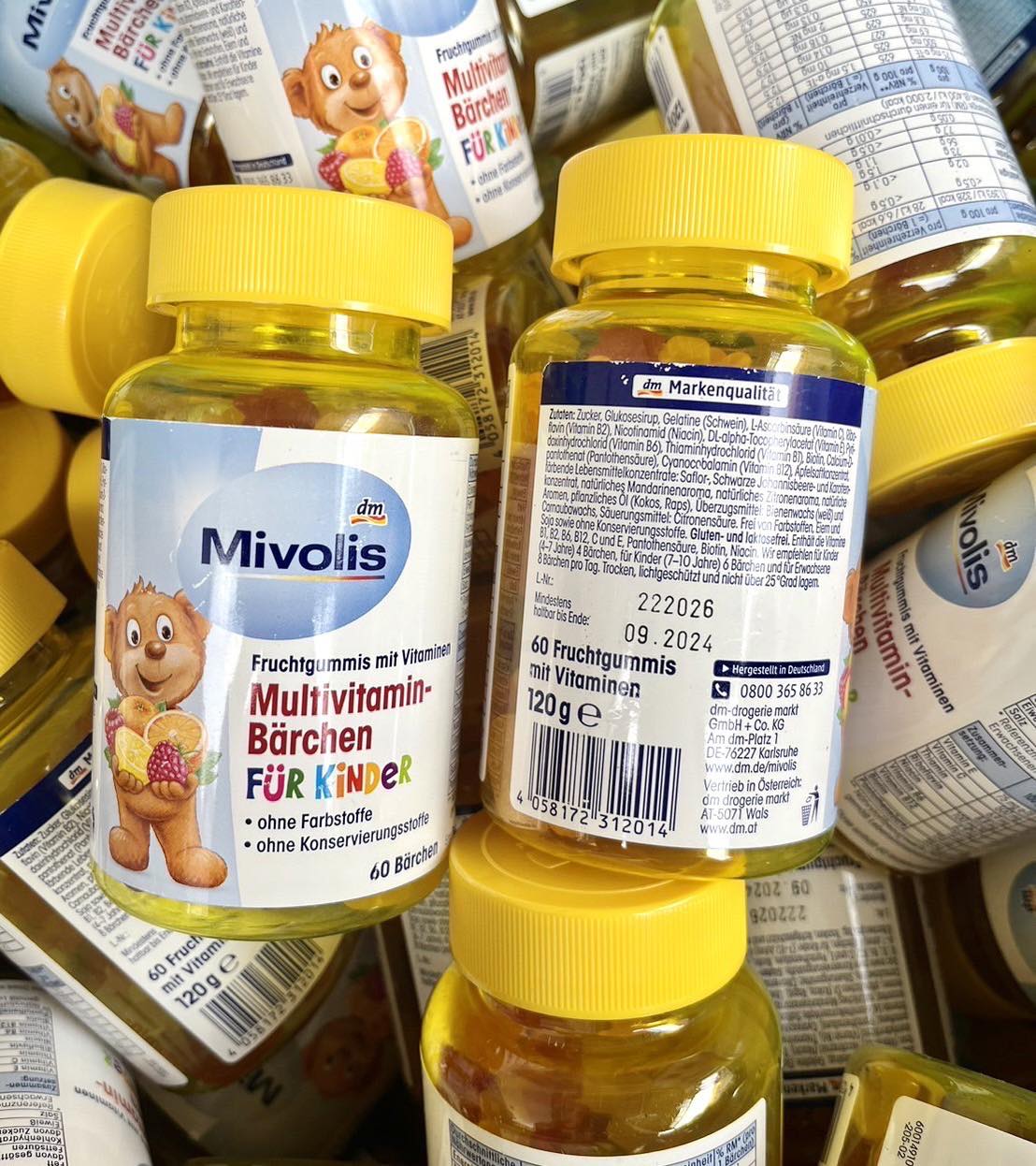 Mivolis by DM Multivitamin Bear Gummy เยลลี่ วิตามินสำหรับเด็ก นำเข้าจากเยอรมันนี