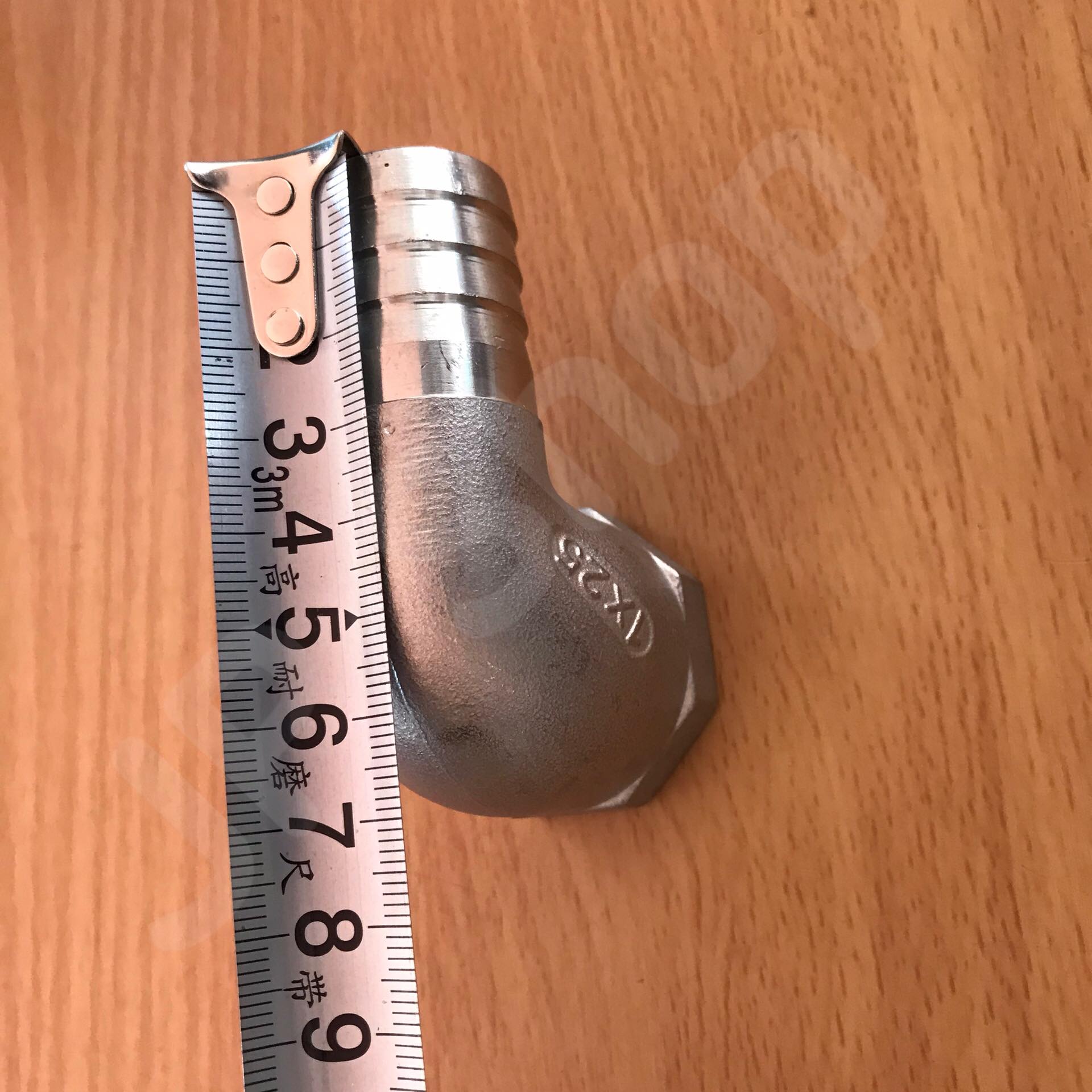 ข้องอเกลียวใน สแตนเลส 304 ขนาด 1 นิ้ว หางไหล 25 mm. ราคาต่อ1 ชิ้น #105210