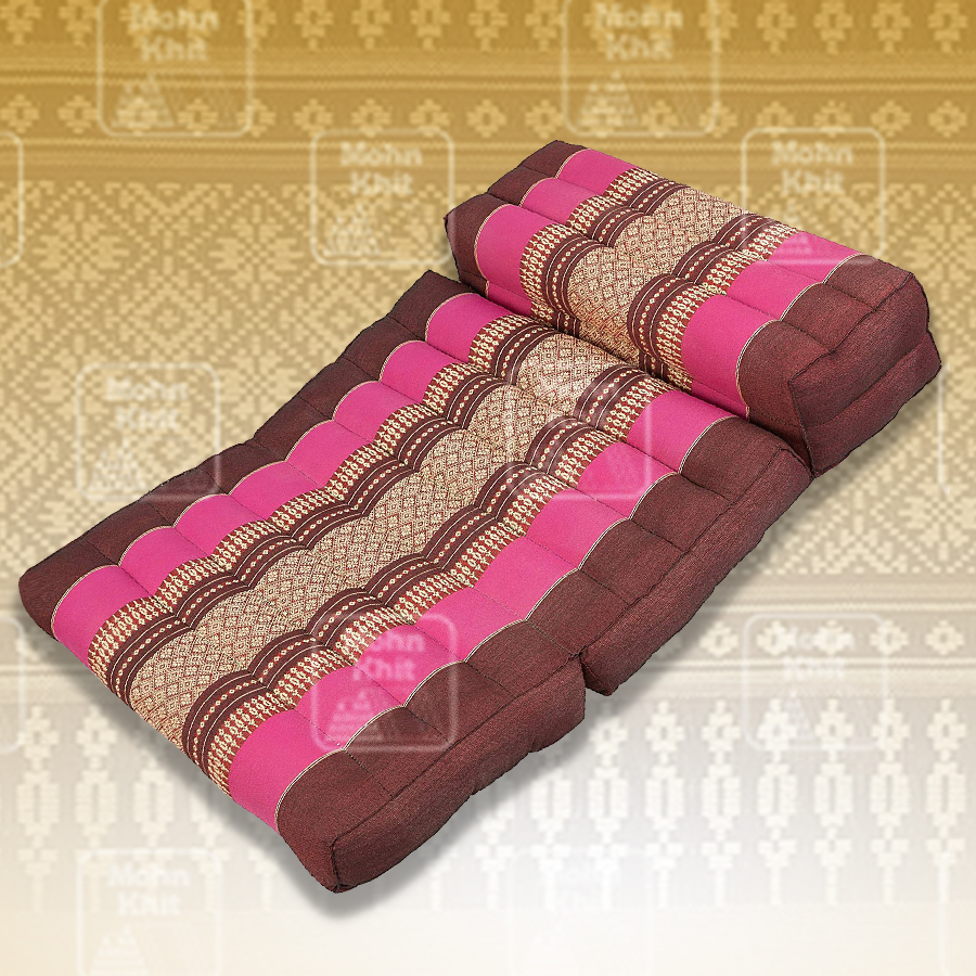 เบาะหมอนขิด 3 พับ,เบาะนั่งสมาธิพับได้ 54x76x12cm //Foldable Meditation Floor Seat 2 in 1 Set Meditation Pillow