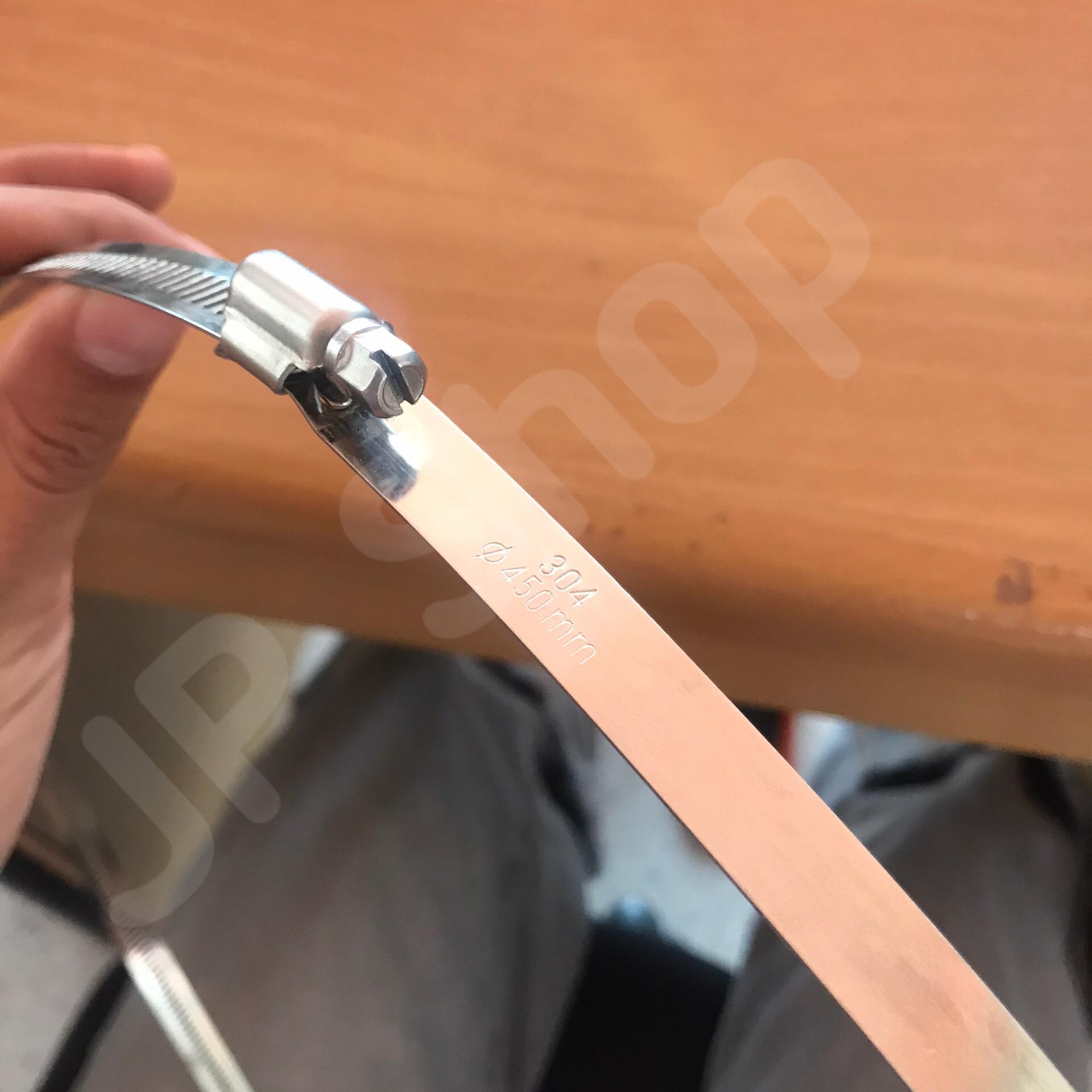 ปลอกรัดเส้นผ่านศูนย์กลาง450 (12 มม.) แคลมป์รัดท่อสแตนเลส 304 #00450