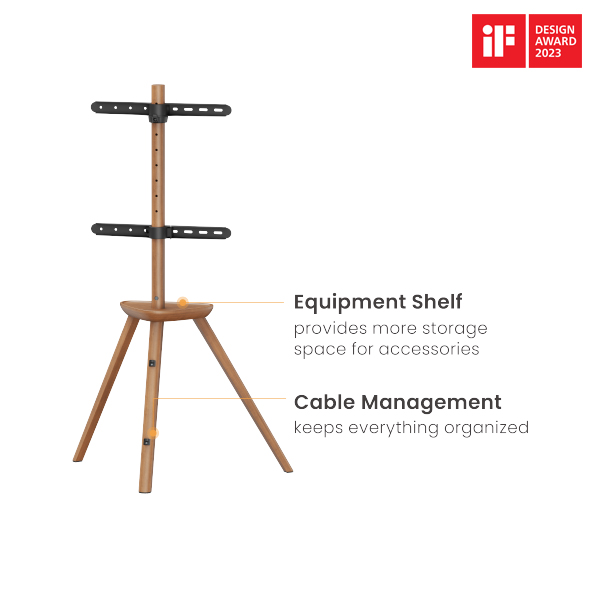BARK ขาตั้งทีวีไม้จริง (Solid Wood) เกรดพรีเมี่ยม สำหรับทีวีขนาด 45"-65" Max VESA 400x400mm., Weight Capacity 40kg. (*ไม่รวมทีวี)