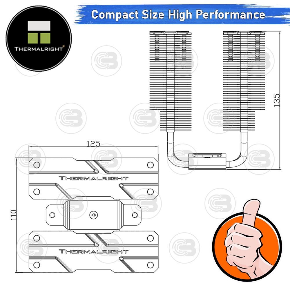 [CoolBlasterThai] Thermalright Peerless Assassin 120 MINI WHITE CPU Heat Sink (AM5/LGA1851 Ready) ประกัน 3 ปี