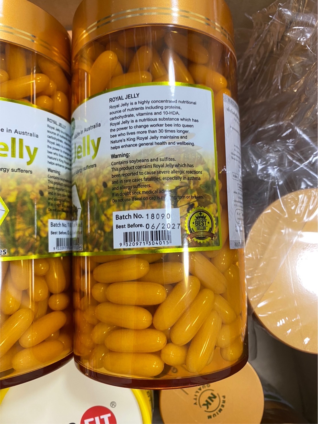 Nature's King Royal Jelly 1,000mg. เนเจอร์คิงส์ รอยัล เจลลี่ นมผึ้ง 365 เม็ด (1กระปุก)