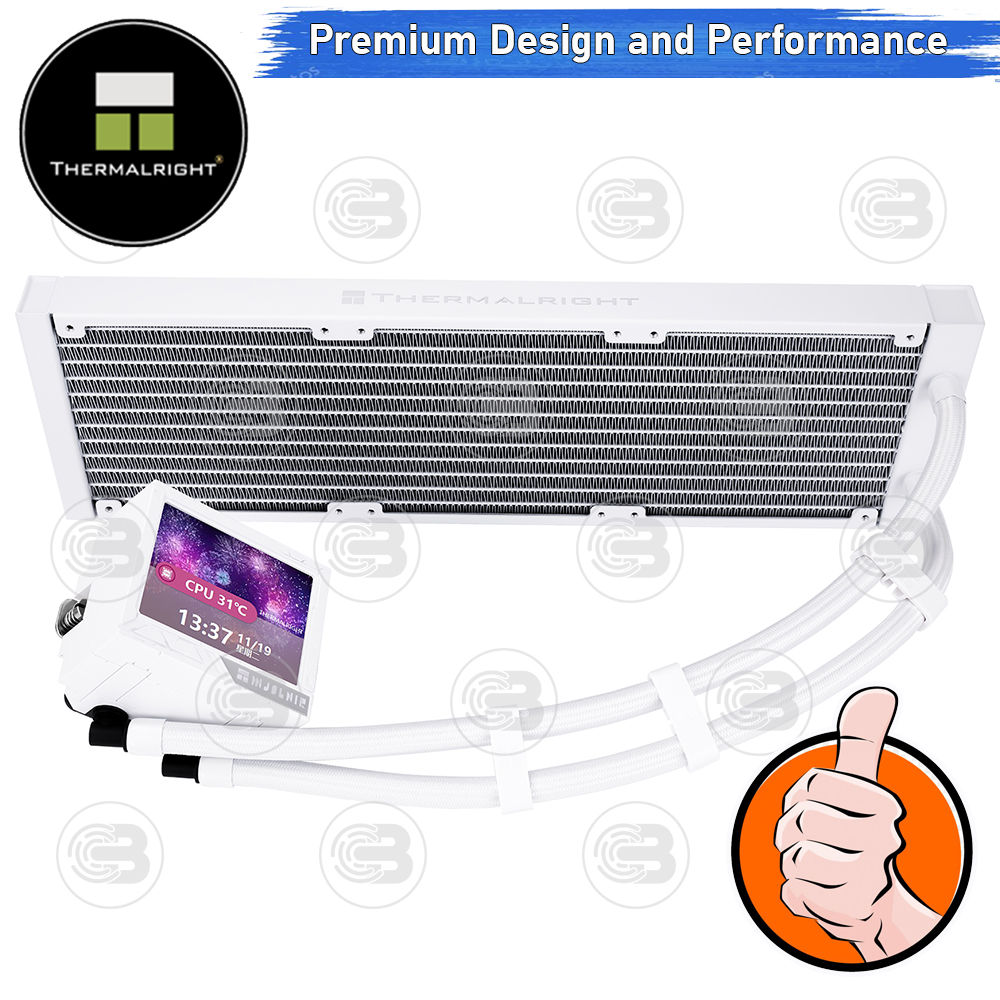 [CoolBlasterThai] Thermalright Mjolnir Vision X 360 WHITE (FANLESS) ARGB AIO Liquid CPU Cooler (AM5/LGA1851 Ready) ประกัน 5 ปี