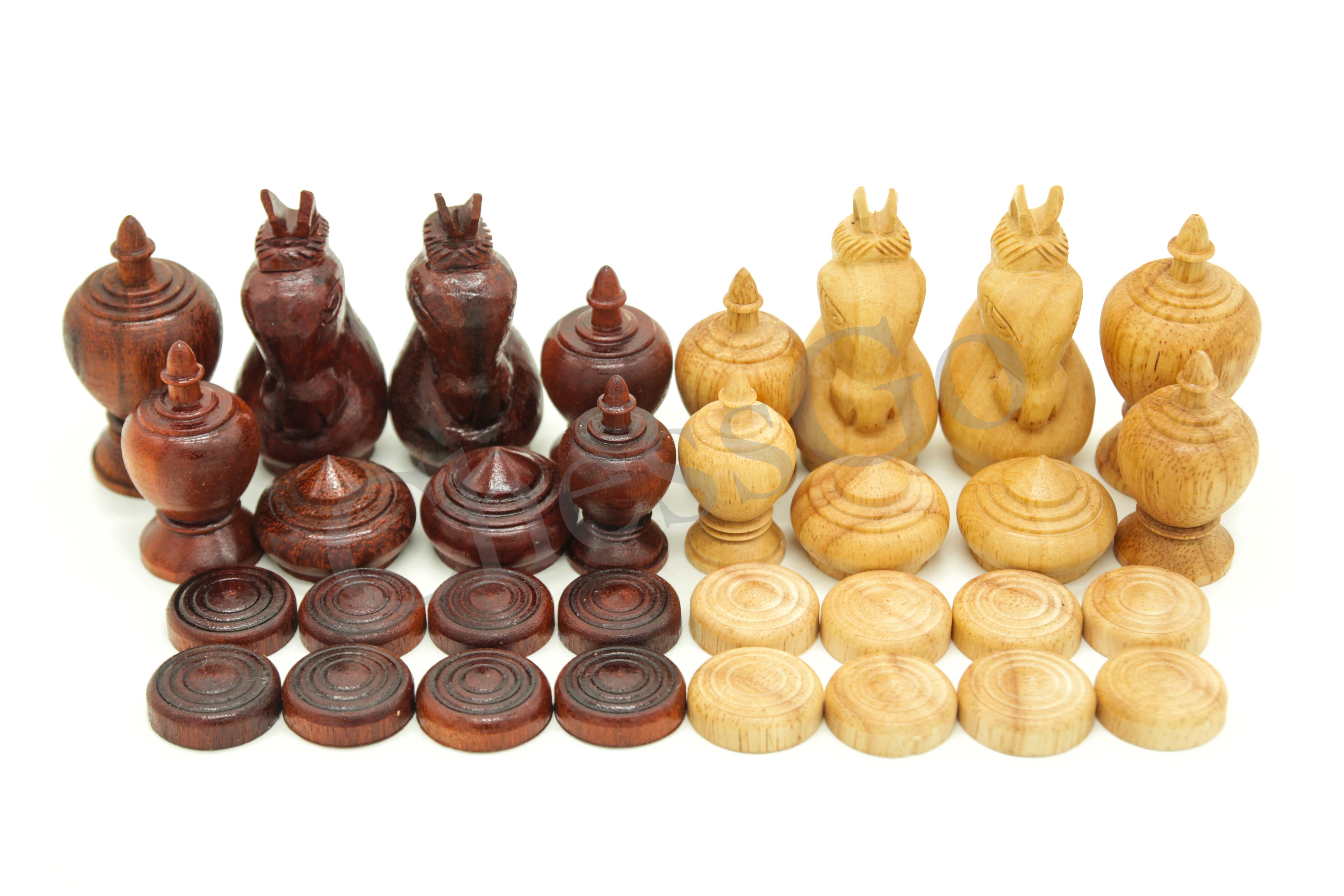 ชุดหมากรุกไทยไม้พฤกษ์(ตัวไม้รุ่นปกติ ชุดใหญ่)