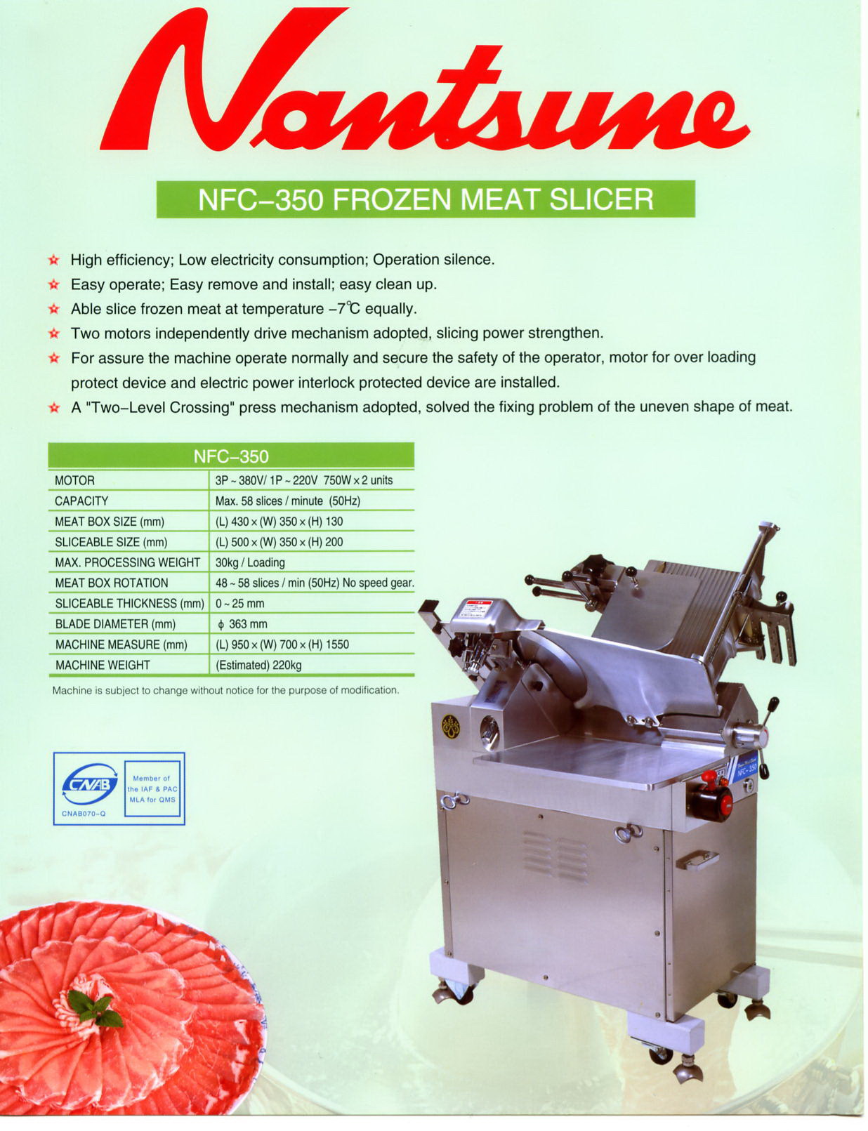 SLICER เครื่องสไลด์เนื้อแบบตั้งพื้น ระบบอัตโนมัติ