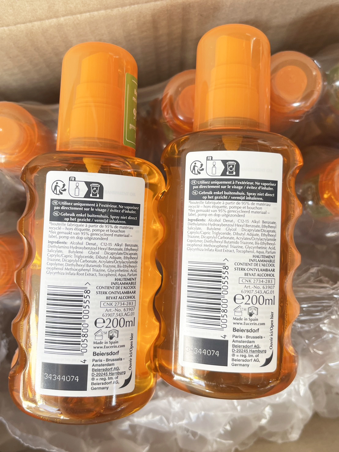 สเปรย์กันแดดทาตัว สูตรคุมความมัน Eucerin Sun Oil Control Dry Touch Sun Spray Transparent SPF50+ 200ml. (1ขวด)