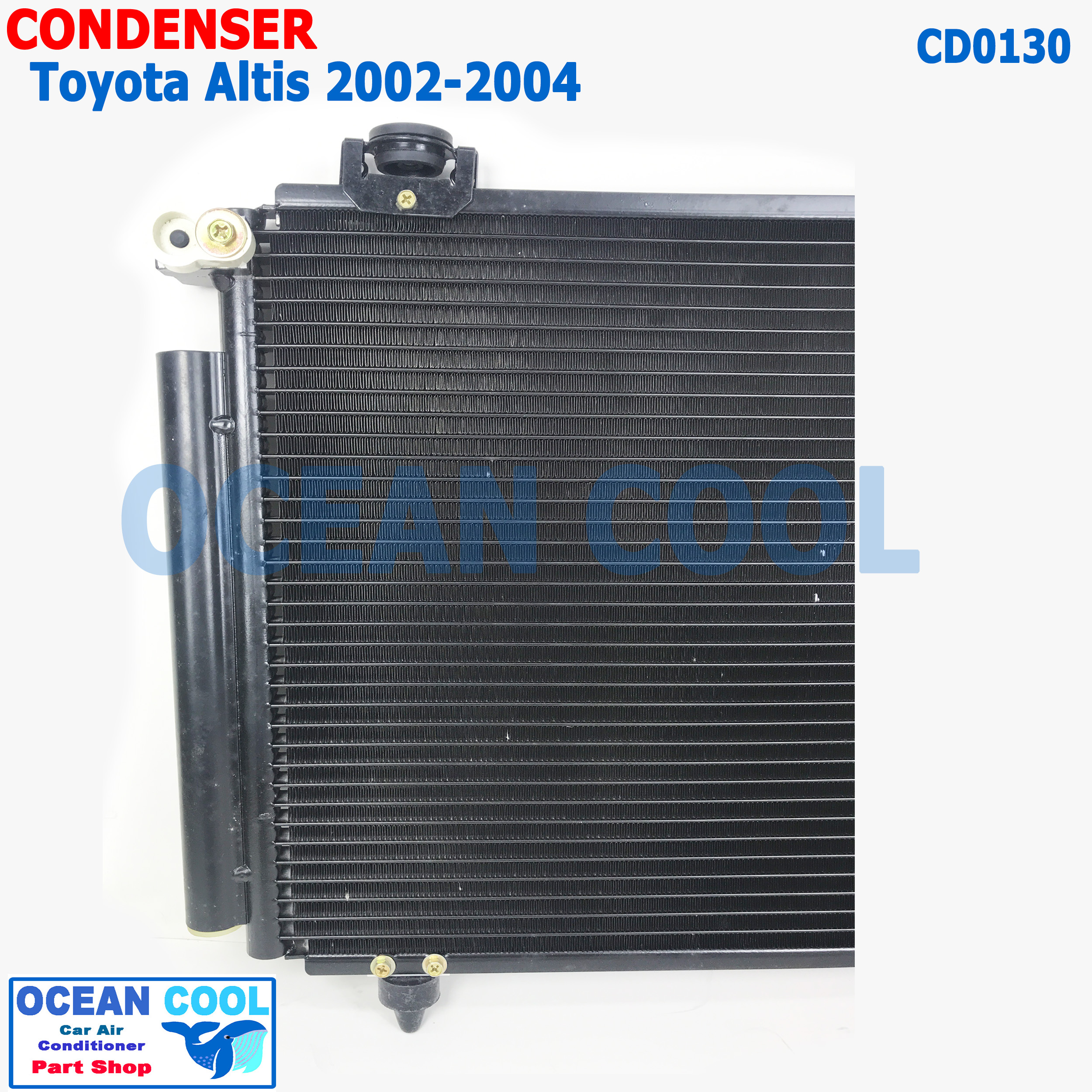 แผงแอร์ โตโยต้า อัลติส 2002 - 2007 CD0130 CONDENSER FOR TOYOTA ALTIS รังผึ้งแอร์ คอยล์ร้อน หน้าหมู รุ่นแรก PACO PL3173