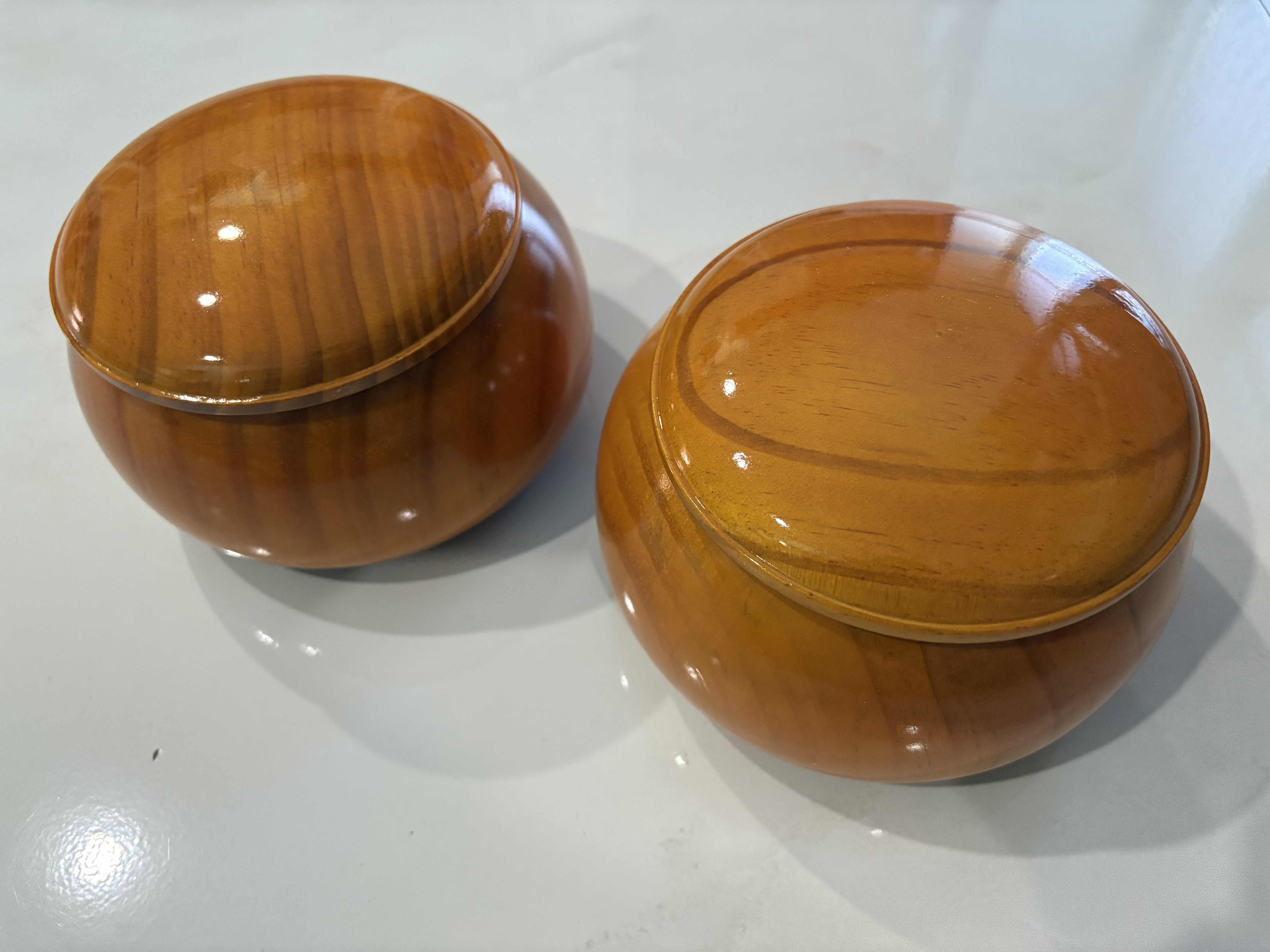 โถหมากล้อมไม้สปรูซ spruce (2ใบ)