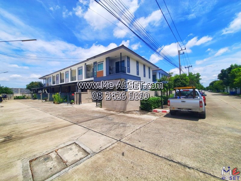 ขายและเช่า ทาวน์โฮมหลังมุม ย่าน เลียบคลองพระอุดม ซอยวัดท่าเกวียน คลองบางไผ่ วัดทองสะอาด ลาดหลุมแก้ว : ม.บ้านสวนธนาการ์เด้น : 2 ชั้น 40.2 ตร.วา