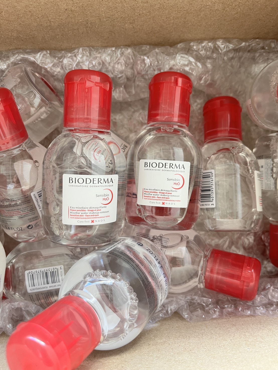 (1ขวด) Bioderma Sensibio H2O 100ml คลีนซิ่งไมเซลลาร์ สูตรฝาสีชมพู สำหรับผิวแพ้ง่าย