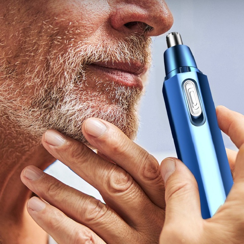 ที่ตัดขนจมูก ตัดหนวด เครา เส้นผม ถอดล้างทำความสะอาดได้ แบบพกพา2 in 1 ขนจมูกใหม่ USB ชาร์จ
