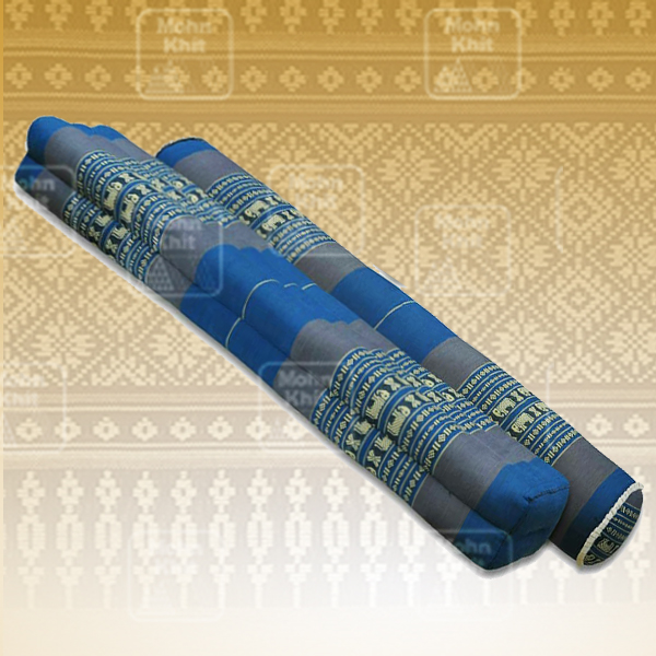 หมอนข้างเหลี่ยมขิด, หมอนข้างกลมขิด // Large Square Bolster Khit Pillow Size 20 cm x 105 cm