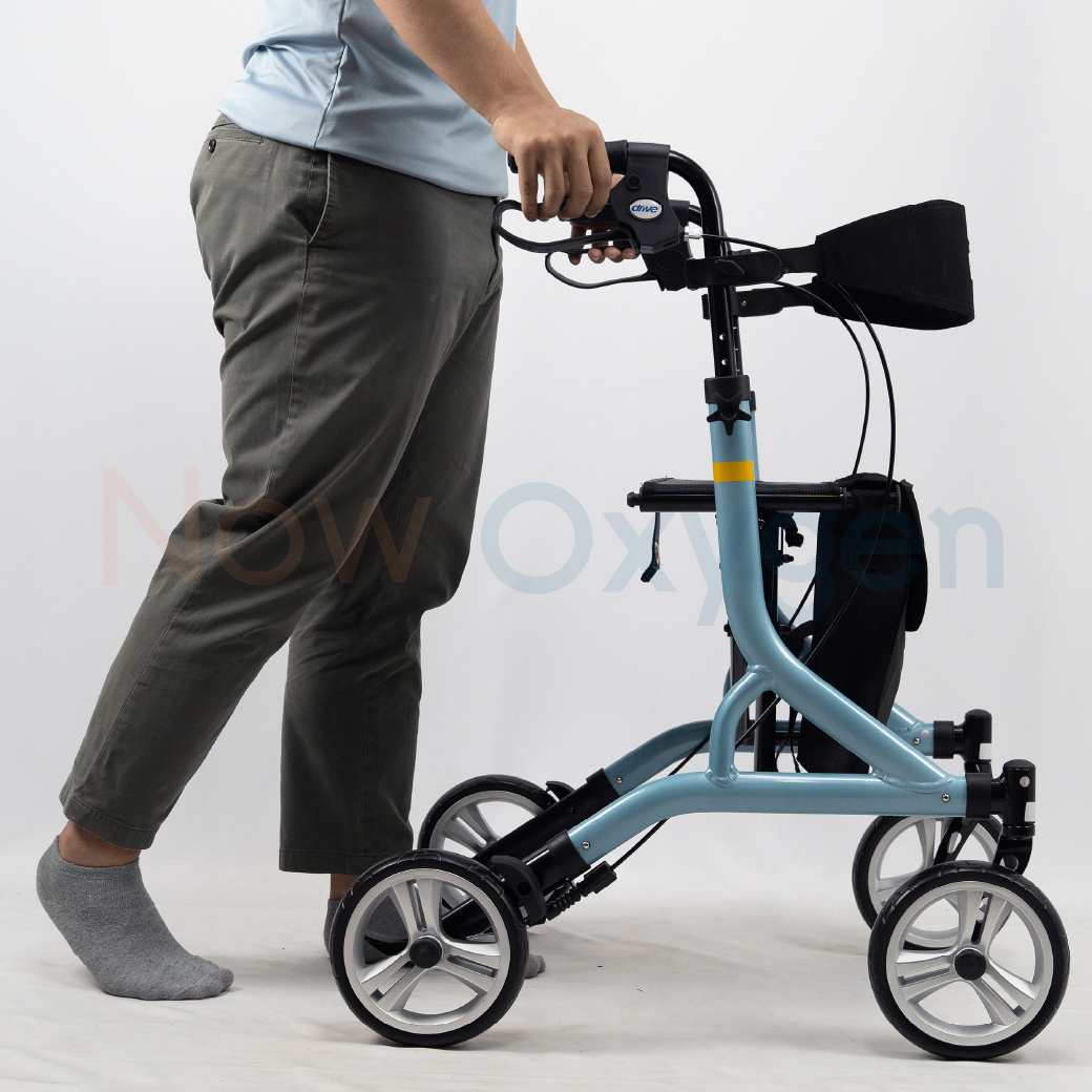 รุ่นใหม่ Nitro SL Rollator แบรนด์ Drive Medical (Debilbiss) วอล์คเกอร์ 4 ล้อ อุปกรณ์ช่วยพยุงเดิน อุปกรณ์ฝึกเดิน รับประกัน 2 ปี