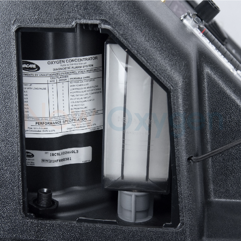 ตู้พักฟื้นสัตว์ขนาด 60*60 ซม. จับคู่กับเครื่องผลิตออกซิเจนขนาด 9 ลิตร Invacare Platinum 9