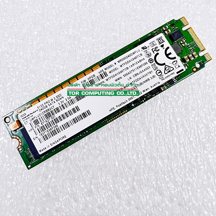 HP 875488-B21, 875850-001, 871627-001 [TorCompTH Thailand ขาย จำหน่าย ราคา] HP 240GB SATA 6G MU M.2 2280 SSD