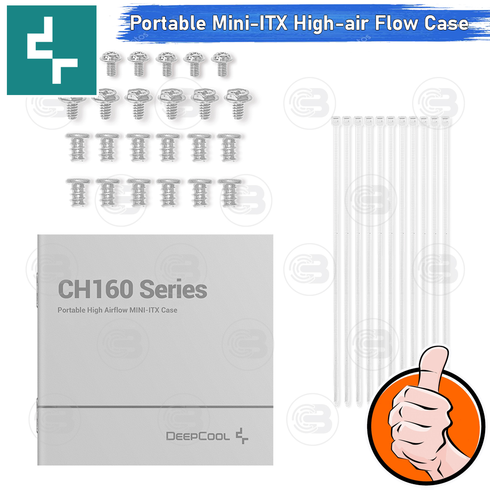 [CoolBlasterThai] DEEPCOOL CH160 WHITE Mini-ITX High-Airflow PC Case ประกัน 1 ปี