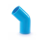 ข้องอ 45 องศา -หน้า ฟ้า PVC ขนาด 100mm 4"