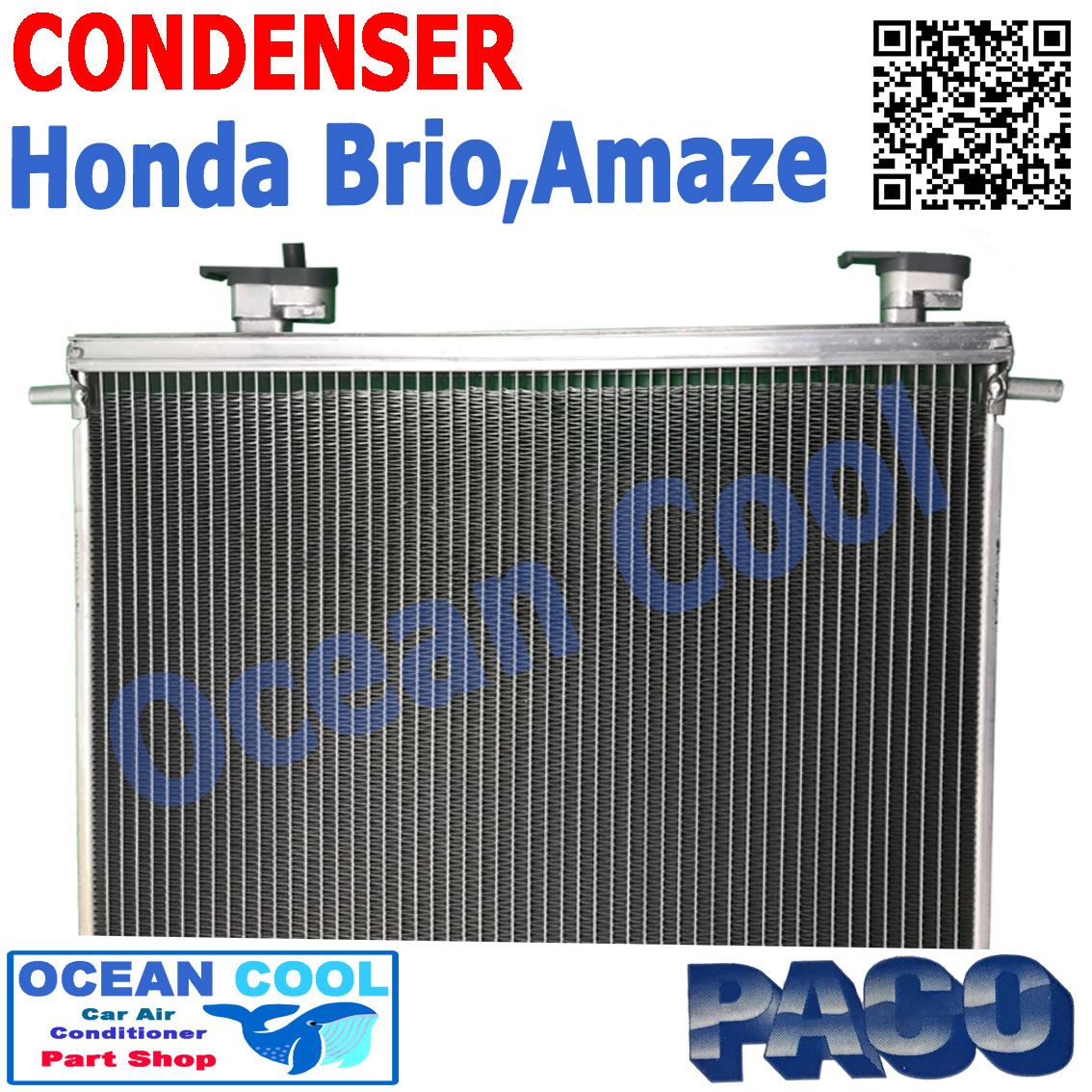 แผงแอร์ ฮอนด้า บริโอ้ , อเมซ CD0046 CONDENSER Honda Brio , Amaze คอยล์ร้อน รังผึ้งแอร์ บริโอ แผงรังผึ้ง แผงคอยล์ร้อน