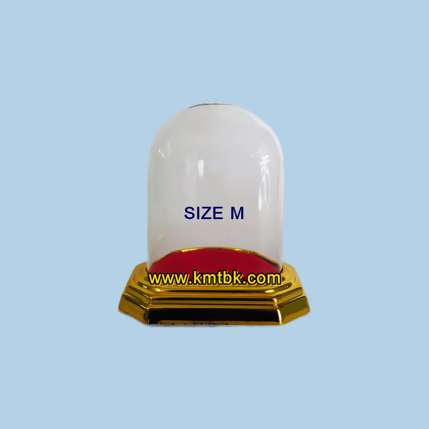 ครอบพระ ฐานครอบพระ ฐานวางพระ ฐาน8เหลี่ยม สีทอง Size M ขนาด สูง 8ซม. (สำหรับวางพระ วัตถุมงคล หน้ารถ,หิ้งพระ)