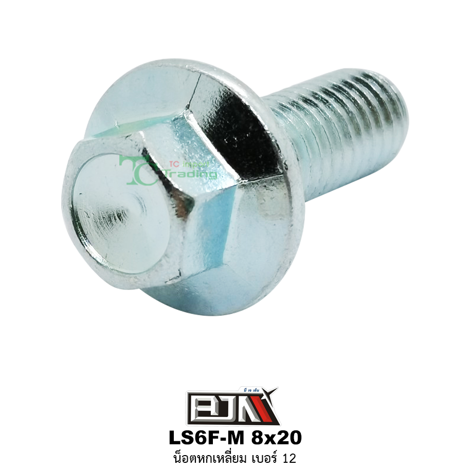 LS6F-M 8x20 น็อตหกเหลี่ยมเบอร์ 12 ( 1 ถุงมี 50 ตัว )