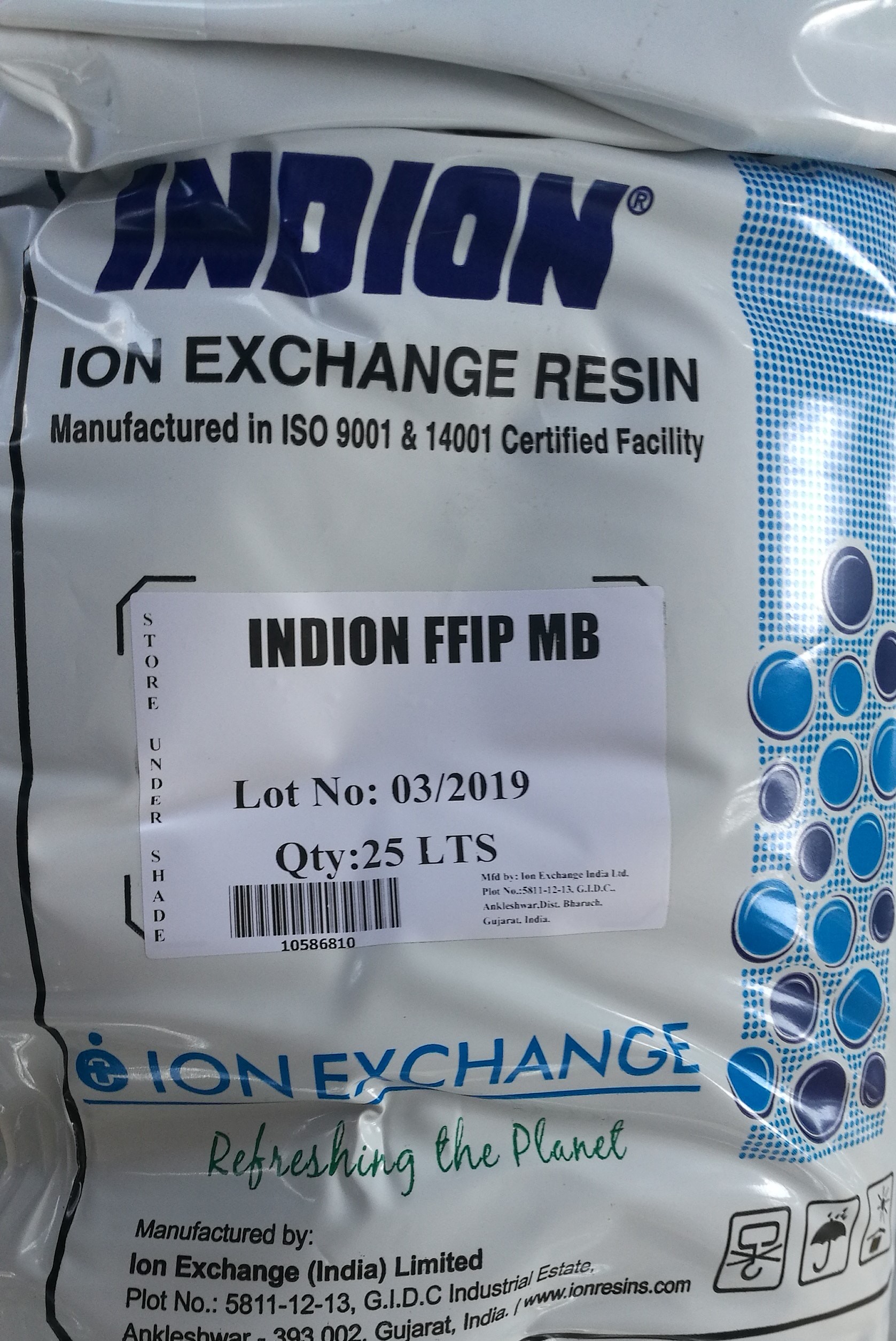 สารกรองเรซิน INDION FFIP (25ลิตร)