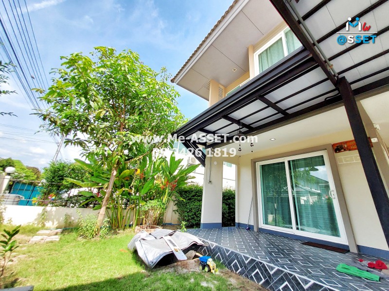 ขายบ้านเดี่ยว ใกล้ ม.มหิดล ย่าน ศาลายา วัดพระเงิน ศรีประวัติ : คณาศิริ ศาลายา : 2 ชั้น 50 ตารางวา