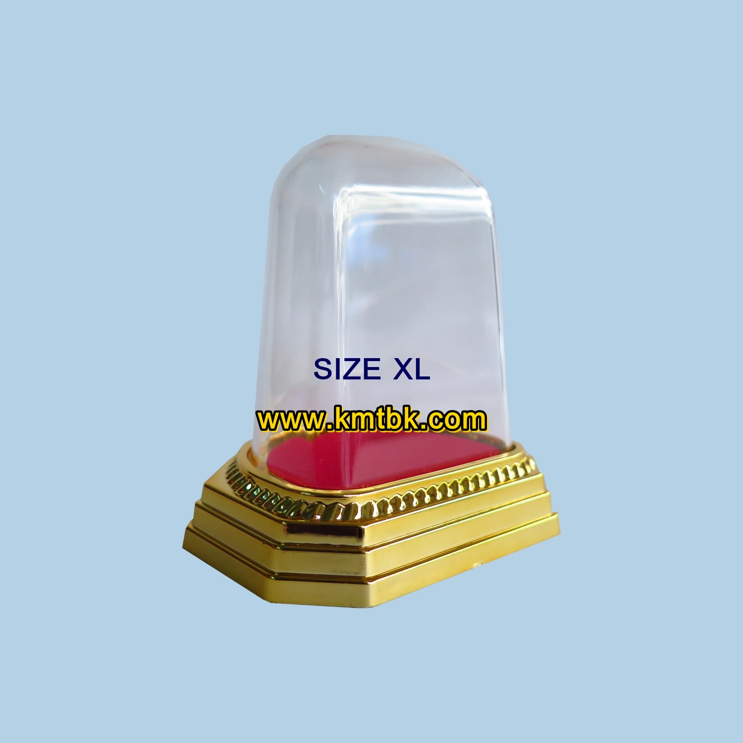 ครอบพระ ฐานครอบพระ ฐานวางพระ ฐาน8เหลี่ยม สีทอง Size XL
