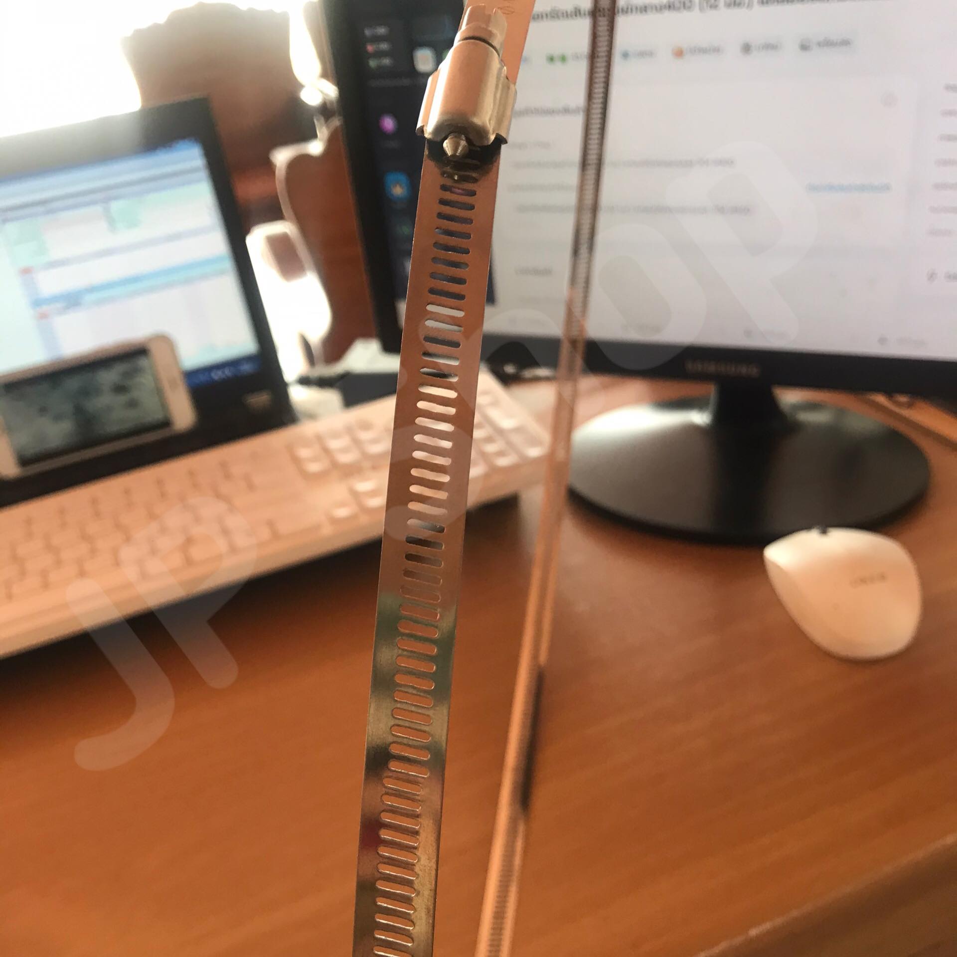 ปลอกรัดเส้นผ่านศูนย์กลาง450 (12 มม.) แคลมป์รัดท่อสแตนเลส 304 #00450