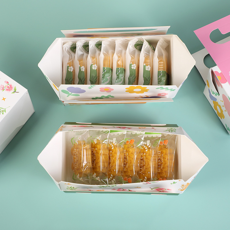 กล่องใส่ขนมลาย Special colorful flower (แพค 10 ใบ)